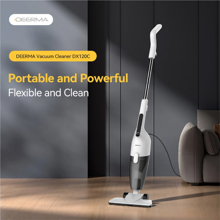 Deerma Vacuum Cleaner Portable Handheld 2 in 1 Silent - DX120 Grey | DX120C Grey